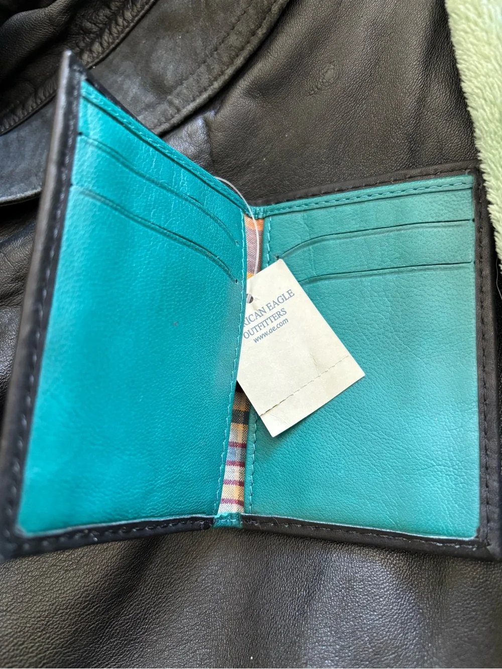 American Eagle Outfitters small black leather wallet